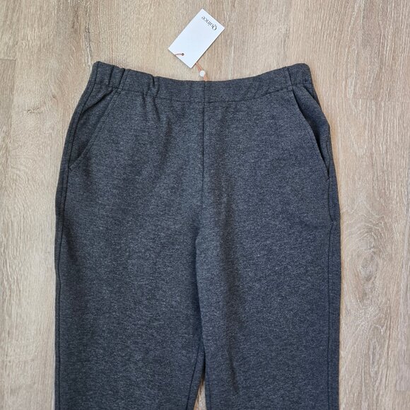 Quince Organic Cotton Double Knit Straight Pants Small Charcoal New With Tags - Picture 13 of 17